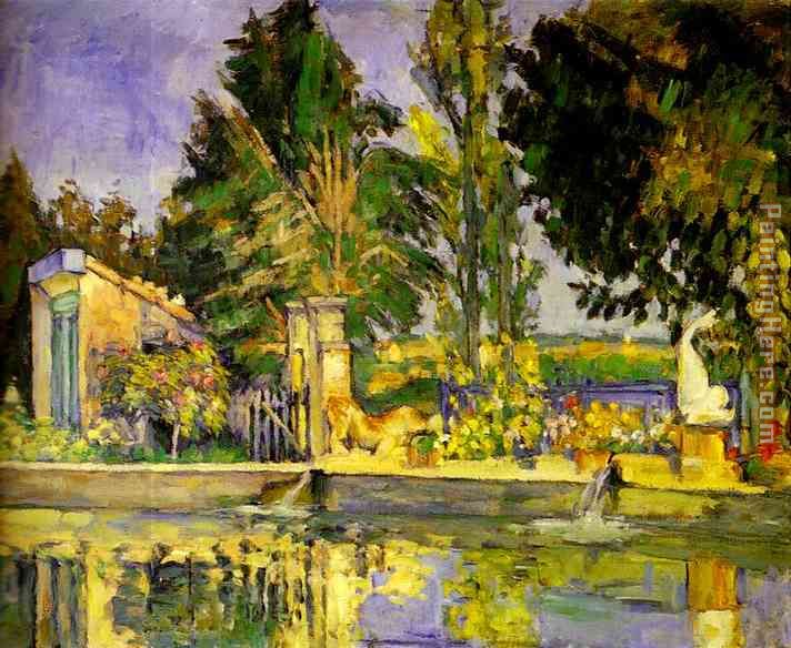 Jas de Bouffan the Pool painting - Paul Cezanne Jas de Bouffan the Pool art painting